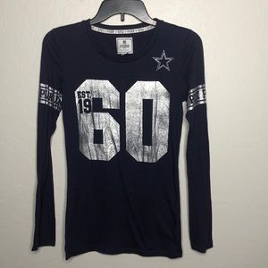 Pink VS NFL Cowboys Long Sleeve Top Size XSmall
